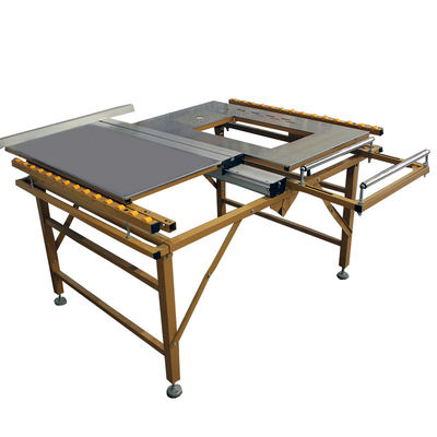 Máquina de corte de madera de estilo horizontal con peso de 90 kg y mesa corredera