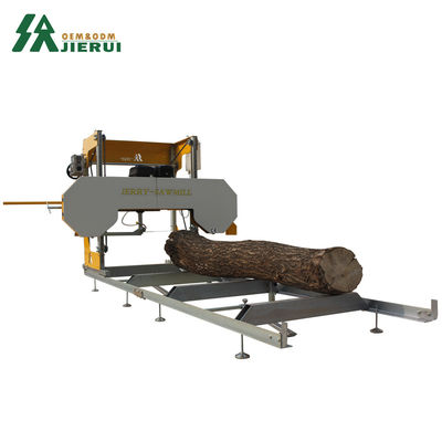 Trabajo de la madera JIERUI Máquina portátil hidráulica automática de aserradero eléctrica de corte de madera