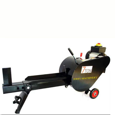 Motor eléctrico de 7 toneladas Divisor horizontal de troncos de madera Cortador de troncos hidráulicos y divisor