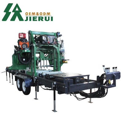 27HP de gasolina de corte de madera Bandsaw Saw Mill máquina para el trabajo de madera de troncos