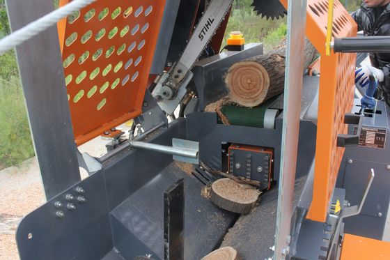 24 pulgadas 30 toneladas de madera de división de la sierra de corte hidráulico automático