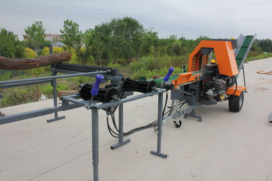Dispersor de madera de 19 pulgadas 480 mm procesador de leña eléctrica de gasolina con pista
