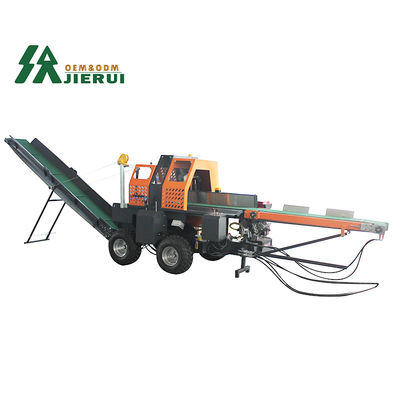 JIERUI 500 mm Procesador de leña de alta velocidad 30T Triturador de madera Triturador de troncos para la separación de troncos