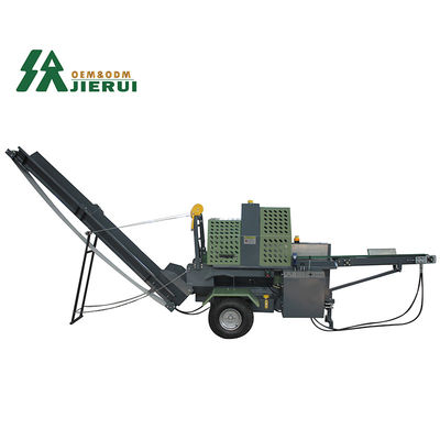 Procesador automático de leña motor eléctrico divisor de madera para obras de construcción