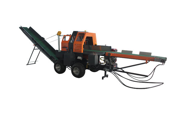 30t Splitter de troncos de gasolina de 600 mm de diámetro Procesador de leña usada para la máquina forestal